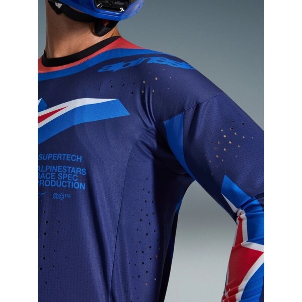 Tricou cross-enduro ALPINESTARS SUPERTECH VISTA 2026 S Gri/Galben fluo/Albastru, 12