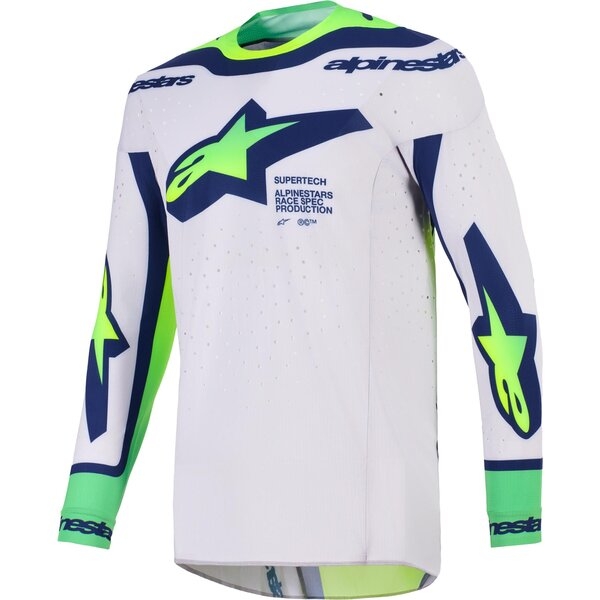 Tricou cross-enduro ALPINESTARS SUPERTECH VISTA 2026 S Gri/Galben fluo/Albastru, 14
