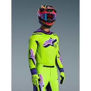 Tricou cross-enduro ALPINESTARS SUPERTECH VISTA 2026 S Gri/Galben fluo/Albastru, 4
