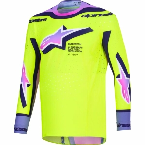 Tricou cross-enduro ALPINESTARS SUPERTECH VISTA 2026 S Gri/Galben fluo/Albastru