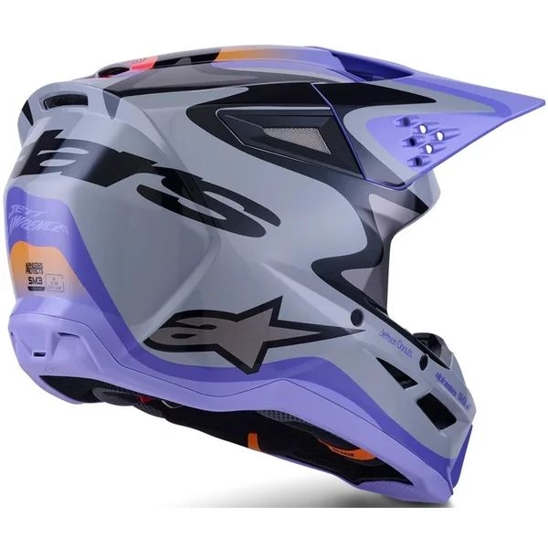 Casca cross-enduro ALPINESTARS S-M3 JETTSON ECE06 M Gri/Mov/Negru, 5
