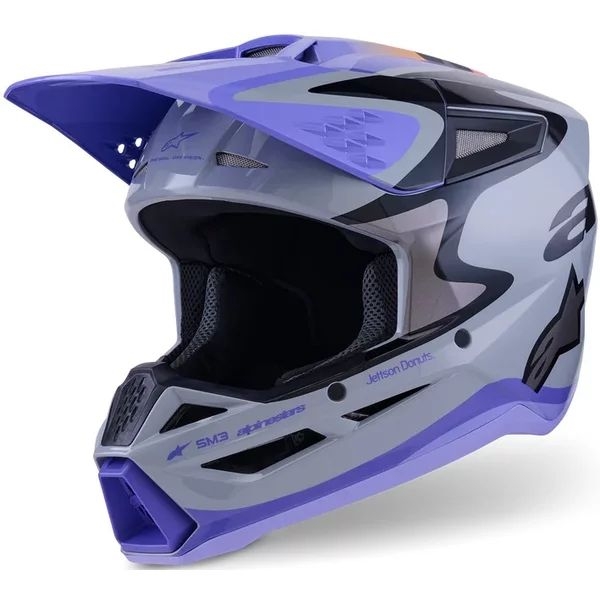 Casca cross-enduro ALPINESTARS S-M3 JETTSON ECE06 XXL Gri/Mov/Negru, 10