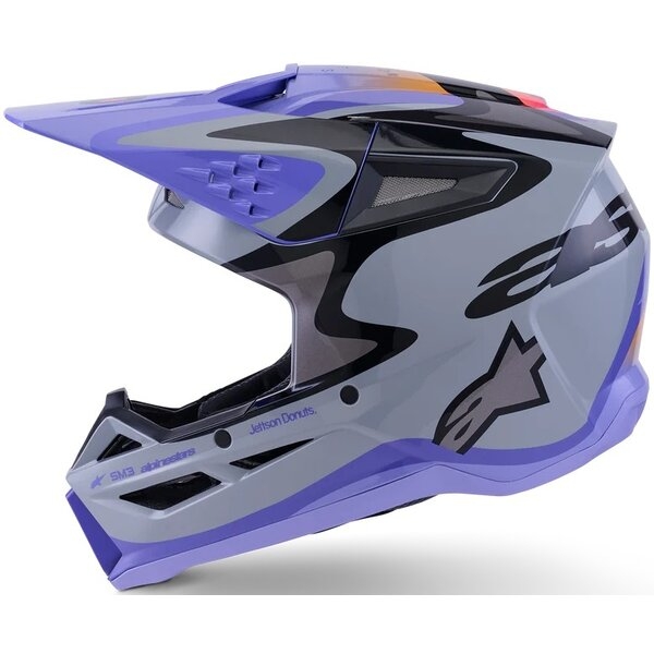 Casca cross-enduro ALPINESTARS S-M3 JETTSON ECE06 XXL Gri/Mov/Negru, 7