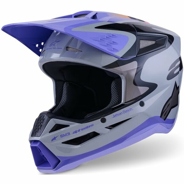 Casca cross-enduro ALPINESTARS S-M3 JETTSON ECE06 S Gri/Mov/Negru, 2