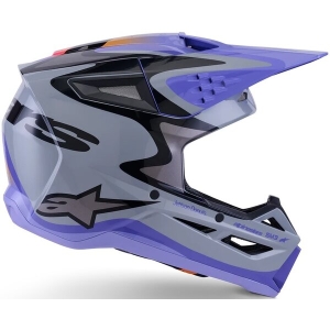 Casca cross-enduro ALPINESTARS S-M3 JETTSON ECE06 S Gri/Mov/Negru, 4
