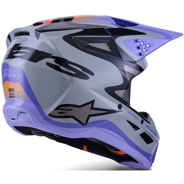 Casca cross-enduro ALPINESTARS S-M3 JETTSON ECE06 XL Gri/Mov/Negru, 7