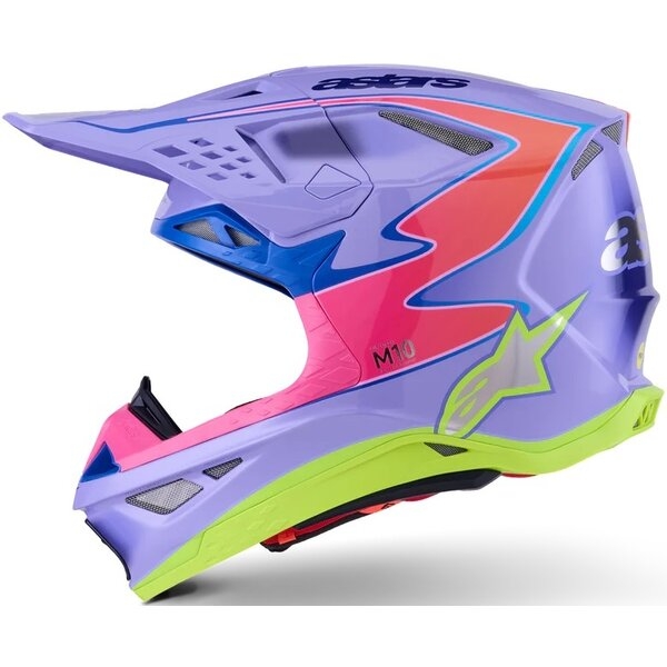 Casca cross-enduro ALPINESTARS SUPERTECH S-M10 JETT LAWRENCE R01 ECE06 M Mov/Roz fluo/Galben fluo, 8