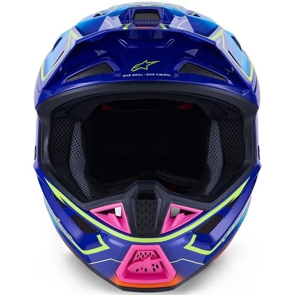 Casca cross-enduro ALPINESTARS SUPERTECH S-M7 CAST ECE06 M Albastru/Roz/Galben fluo, 6