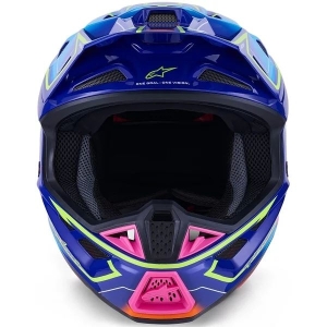 Casca cross-enduro ALPINESTARS SUPERTECH S-M7 CAST ECE06 M Albastru/Roz/Galben fluo, 6