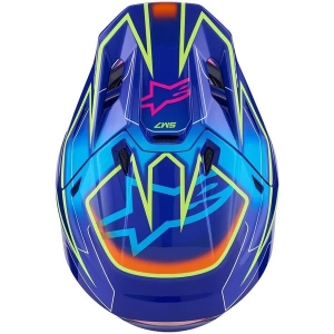 Casca cross-enduro ALPINESTARS SUPERTECH S-M7 CAST ECE06 M Albastru/Roz/Galben fluo, 8