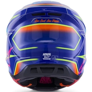 Casca cross-enduro ALPINESTARS SUPERTECH S-M7 CAST ECE06 M Albastru/Roz/Galben fluo, 12