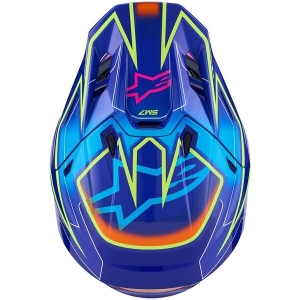 Casca cross-enduro ALPINESTARS SUPERTECH S-M7 CAST ECE06 S Albastru/Roz/Galben fluo, 4