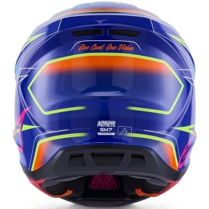 Casca cross-enduro ALPINESTARS SUPERTECH S-M7 CAST ECE06 XL Albastru/Roz/Galben fluo, 4