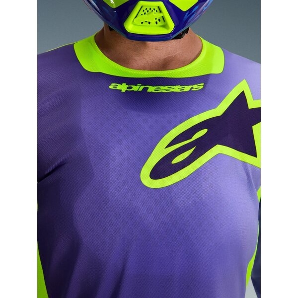 Tricou cross-enduro ALPINESTARS RACER PORTL 2026 M Mov/Galben fluo, 4