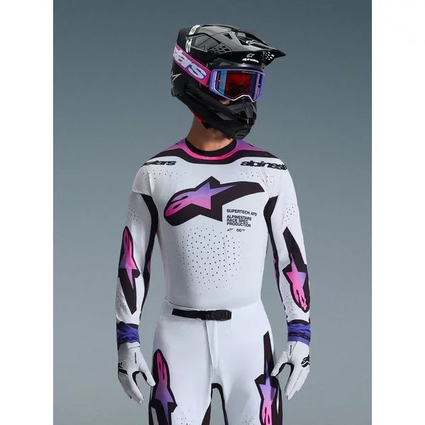 Tricou cross-enduro ALPINESTARS SUPERTECH AFD VISTA 2026 S Alb/Mov/Negru, 23