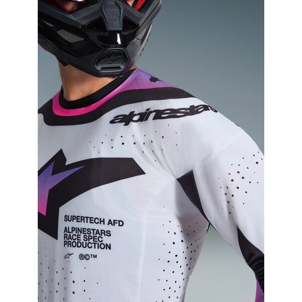 Tricou cross-enduro ALPINESTARS SUPERTECH AFD VISTA 2026 XL Alb/Mov/Negru, 10