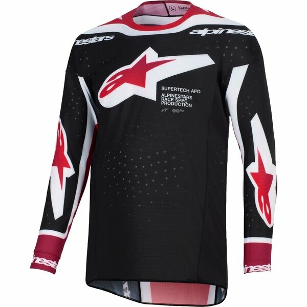 Tricou cross-enduro ALPINESTARS SUPERTECH AFD VISTA 2026 Negru/Rosu/Alb XL, 2