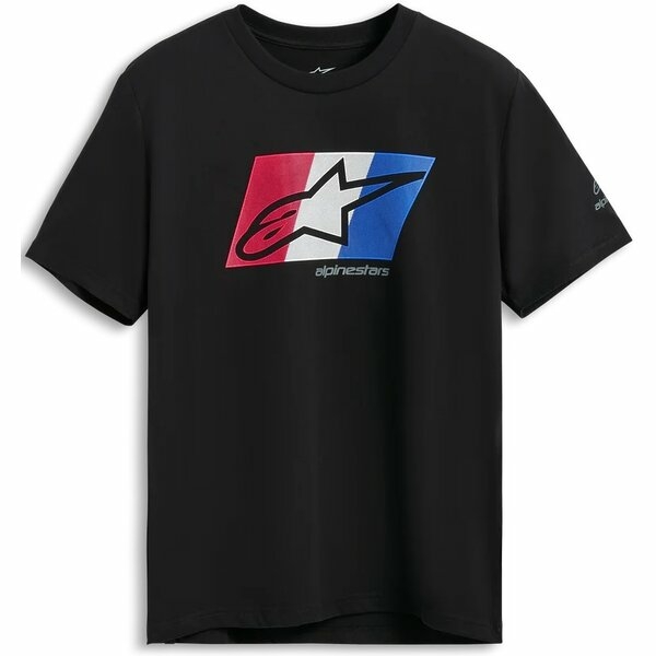 Tricou ALPINESTARS GLOBAL SS CSF S Negru/Rosu/Alb/Albastru