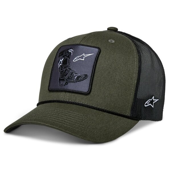 Sapca ALPINESTARS BOOTED TRUCKER Hat Verde military/Negru, 8