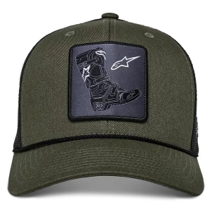 Sapca ALPINESTARS BOOTED TRUCKER Hat Verde military/Negru, 14