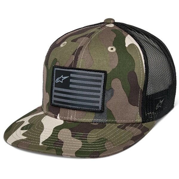 Sapca ALPINESTARS FLAG FLAT TRUCKER Hat Negru/Negru, 3