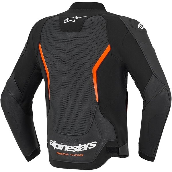 Geaca de piele sport ALPINESTARS GP FORCE V2 AIRFLOW Negru/Alb 52, 8
