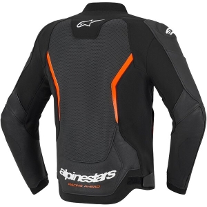 Geaca de piele sport ALPINESTARS GP FORCE V2 AIRFLOW 58 Negru/Rosu fluo, 4