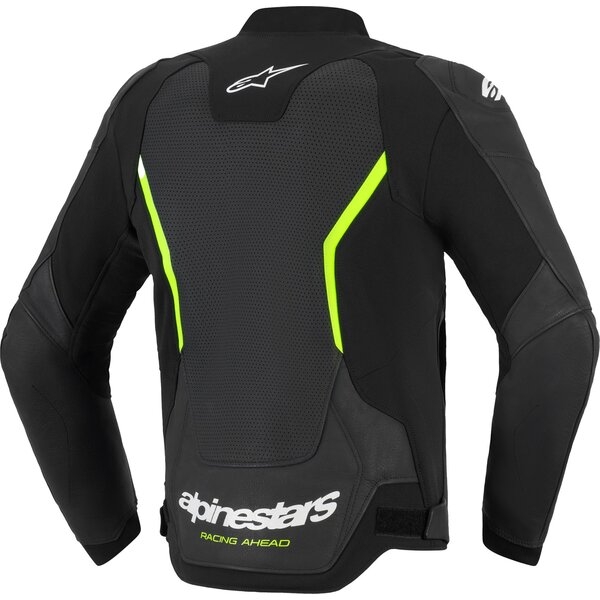 Geaca de piele sport ALPINESTARS GP FORCE V2 AIRFLOW 48 Negru/Galben fluo, 3