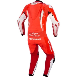 Combinezon de piele race 1 piesa ALPINESTARS GP TECH V5 48 Rosu fluo/Alb, 6