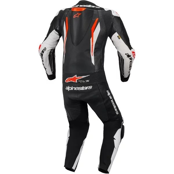 Combinezon de piele race 1 piesa ALPINESTARS GP TECH V5 50 Rosu fluo/Alb, 4