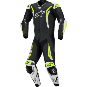 Combinezon de piele race 1 piesa ALPINESTARS GP TECH V5 50 Negru/Alb/Galben Fluo, 4