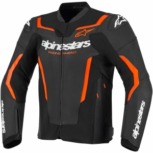 Geaca de piele sport ALPINESTARS GP FORCE V2 Negru/Alb 52, 11
