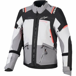 Geaca dama textil impermeabila ALPINESTARS STELLA ANDES DRYSTAR® V4 XS Gri inchis/Gri deschis/Coral fluo