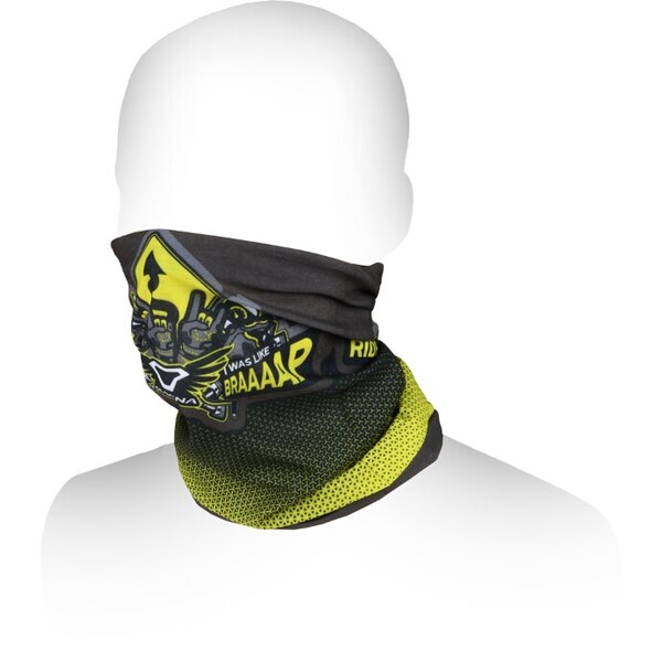 Bandana MACNA SUMMER TUBE Galben fluo/Negru, 4