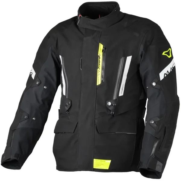 Geaca textil impermeabila touring/adventure MACNA ULTIMAX 2.0 L Negru/Galben fluo, 4