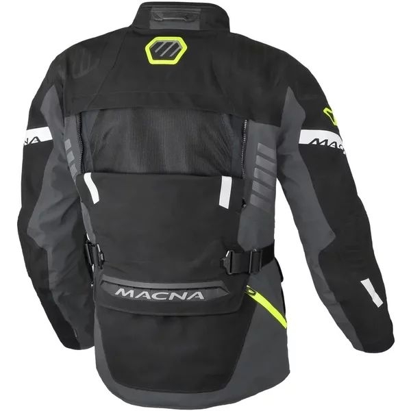 Geaca textil impermeabila touring/adventure MACNA ULTIMAX 2.0 L Negru/Galben fluo, 8
