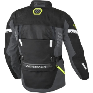 Geaca textil impermeabila touring/adventure MACNA ULTIMAX 2.0 L Negru/Galben fluo, 3