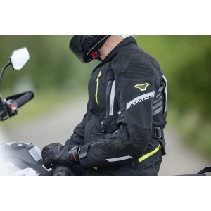 Geaca textil impermeabila touring/adventure MACNA ULTIMAX 2.0 L Negru/Galben fluo, 7