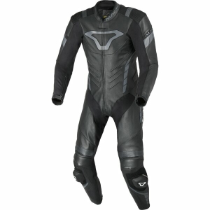 Combinezon de piele 1 piesa MACNA VARSHALL 52 Negru/Portocaliu/Alb