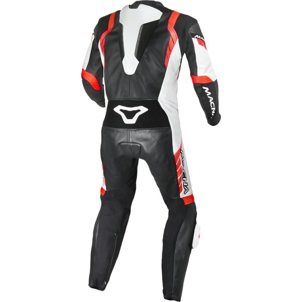 Combinezon de piele 1 piesa MACNA VARSHALL Negru/Alb 52, 5