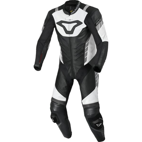 Combinezon de piele 1 piesa MACNA VARSHALL Negru/Alb 52, 6