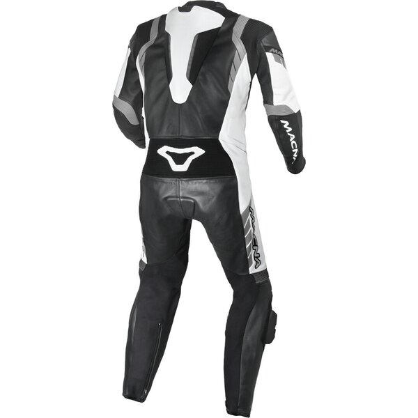 Combinezon de piele 1 piesa MACNA VARSHALL Negru/Alb 52, 9