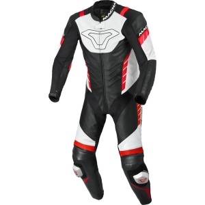 Combinezon de piele 1 piesa MACNA VARSHALL Negru/Alb 52, 8