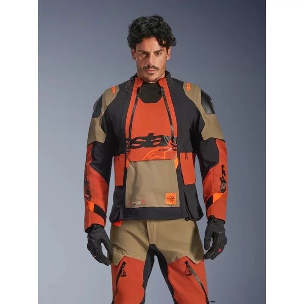 Geaca textil impermeabila ALPINESTARS HALO PRO DRYSTAR®XF LAMINATED S Maro/Negru/Portocaliu, 39