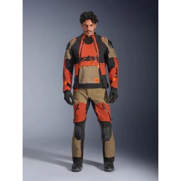 Geaca textil impermeabila ALPINESTARS HALO PRO DRYSTAR®XF LAMINATED S Maro/Negru/Portocaliu, 52