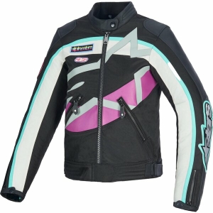 Geaca dama textil urban/vintage ALPINESTARS IDLES XS Negru/Alb/Mov