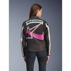 Geaca dama textil urban/vintage ALPINESTARS IDLES S Alb/Rosu/Negru, 10