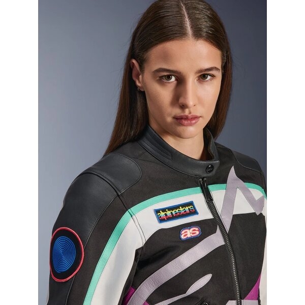 Geaca dama textil urban/vintage ALPINESTARS IDLES M Alb/Rosu/Negru, 16