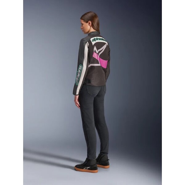 Geaca dama textil urban/vintage ALPINESTARS IDLES L Alb/Rosu/Negru, 8