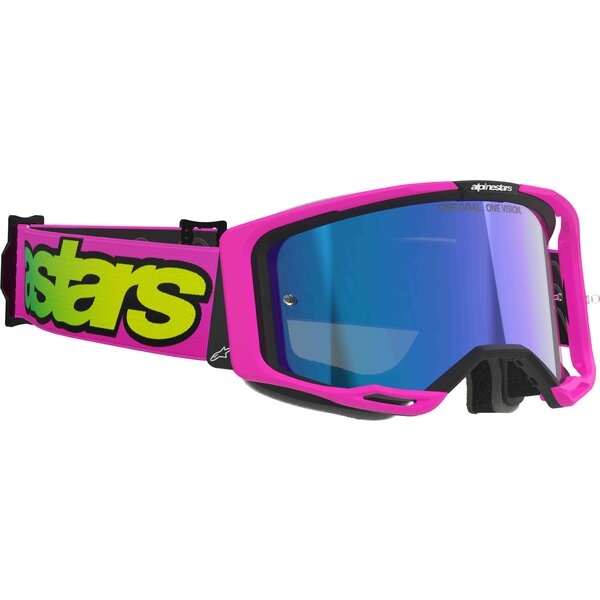 Ochelari cross-enduro ALPINESTARS VISION 8 VISTA GOGGLE Roz/Galben fluo, 5